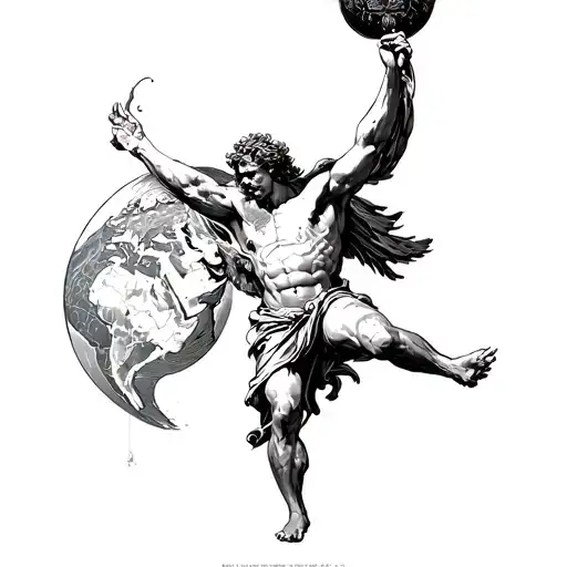 Atlas Carrying World On His Shoulders