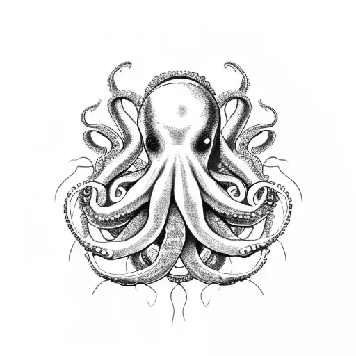 Octopus Tentacle Holding Feather