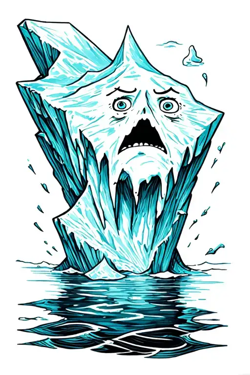 Happy Iceberg On The Tip And Sad Under The Water