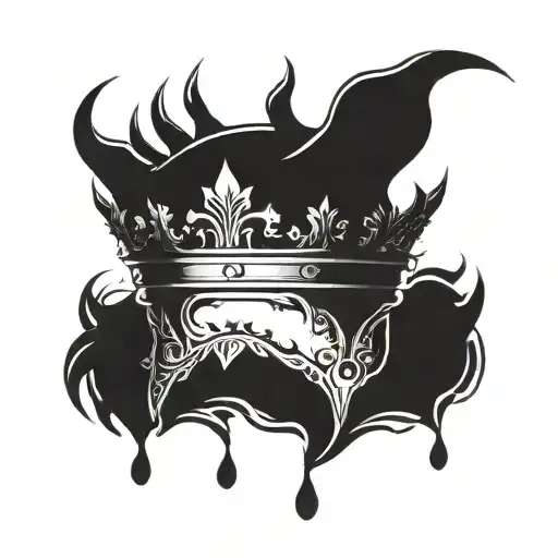 An Outlaw Inspired Tattoo With A Crown Motif To Represent Leadership