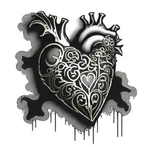 Heart With Roman Numberals Inside