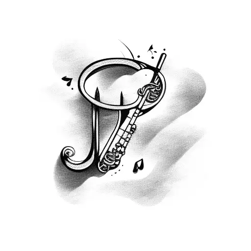 Band With Guitar And Letter C