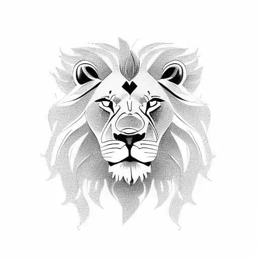 Lion With Tress Around It For Leg