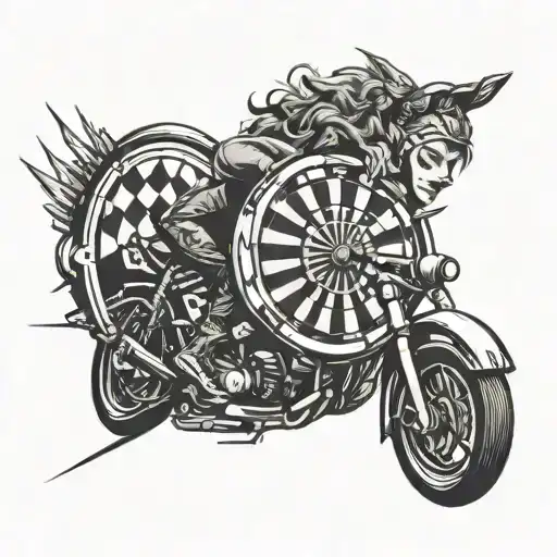 Female Crash Driver Head As A Dart Board Design