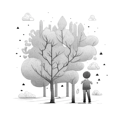 Mom And A Son Walking On A Road Through All The Poorly Life And Find Succes