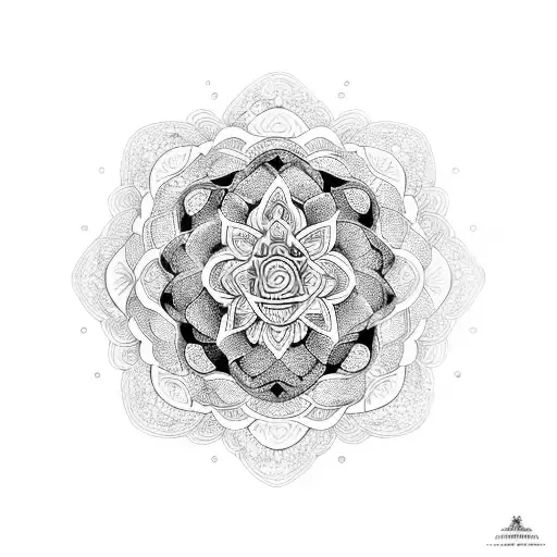 A Mandala Design Representing The Infinite Connection Between A Mother And Daughter