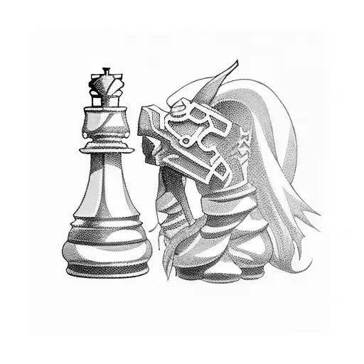 Chess Pieces Transforming Into Anime Characters By The Ocean
