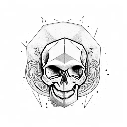 Skull With Hoddie And Glass Shards