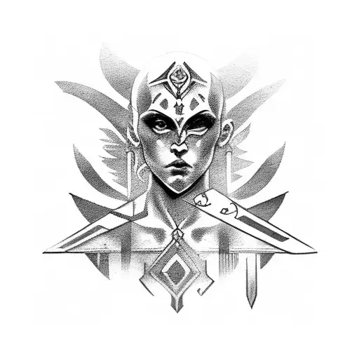 Warrior On A Tarot Card