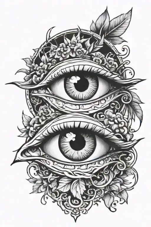 Dark Style White Eye Nude Woman