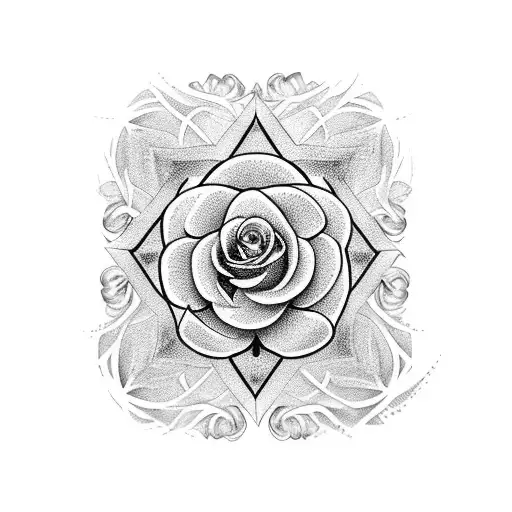 Soleil Croix Rose Famille