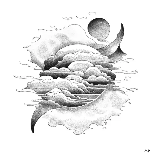 Stormy Seas With A Sun Breaking Through The Clouds