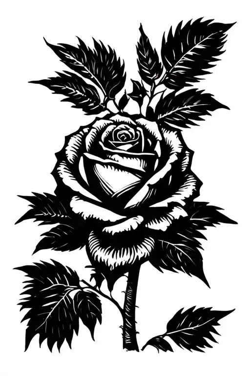 Palm Tree Cross Rose