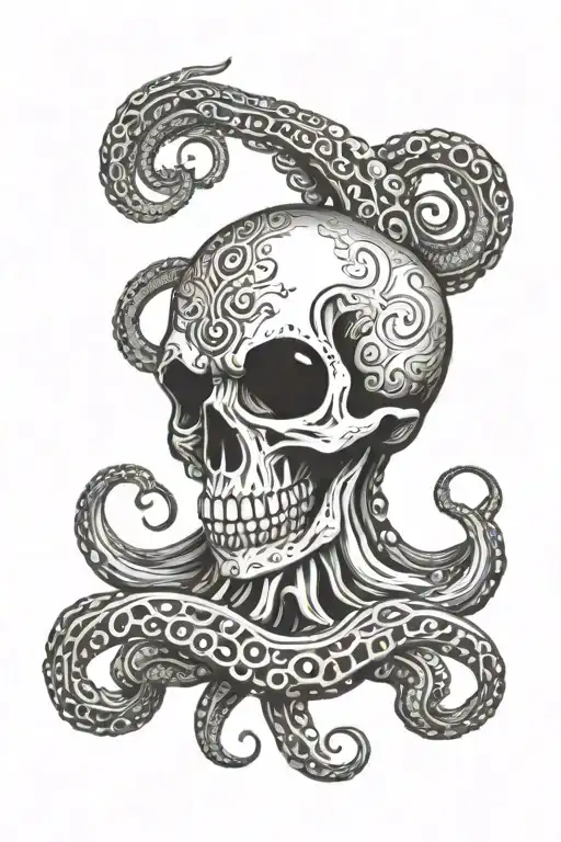 Skull Octopus With Third Eye