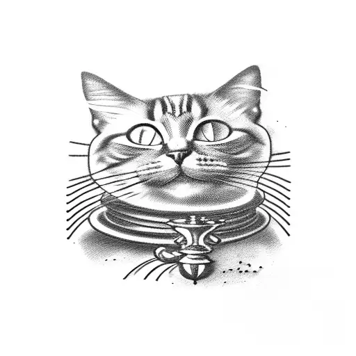 Chess Pieces Intertwined With Cat Silhouettes