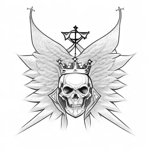 Cross With Wings And Crown