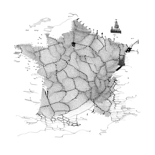 A Detailed Map Of The World With Landmarks From Different Countries Incorporated Into The Design