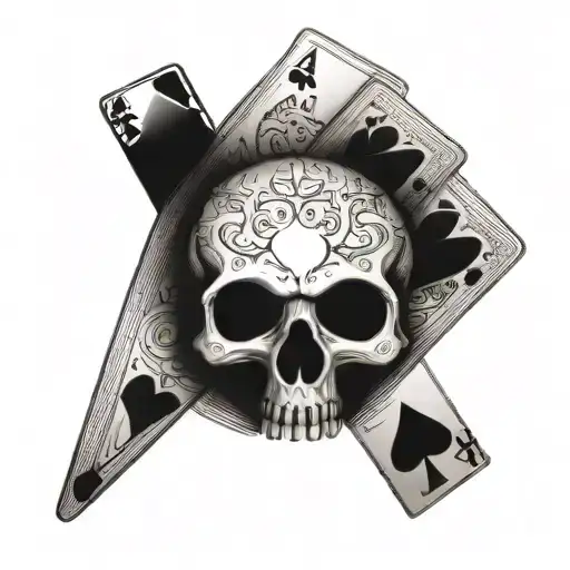 Skull And Deck Of Cards