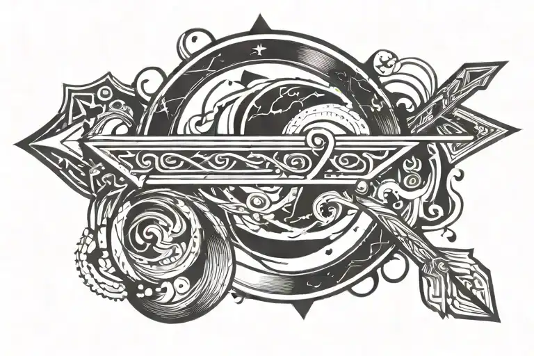 Arrow That Makes An Infinity Loop And Includes A Semi Colon