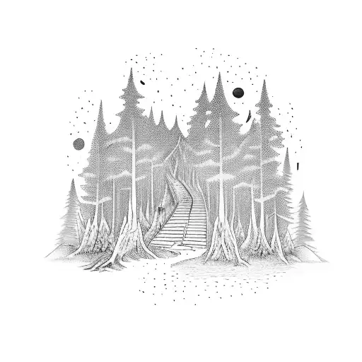 A Dark Horror Forest