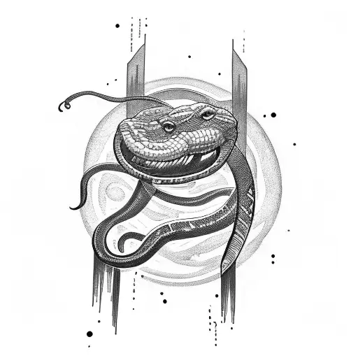 Bloody Snake With Planets