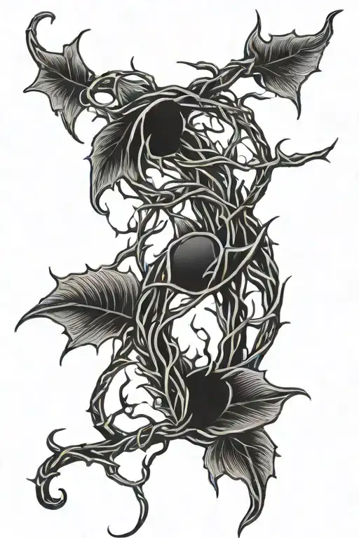 A Stretching Vine With Withering Thorns