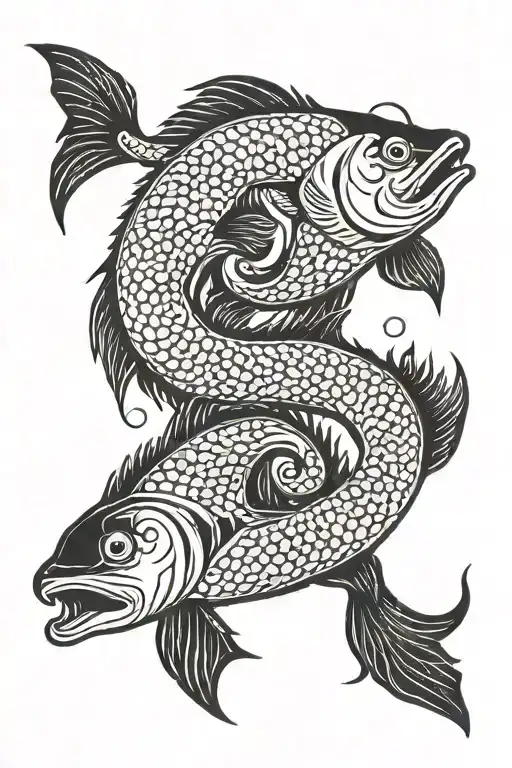 Ying Yang With Yellowtail Fish
