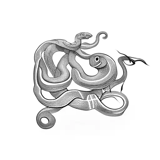 Snake With Some Flower