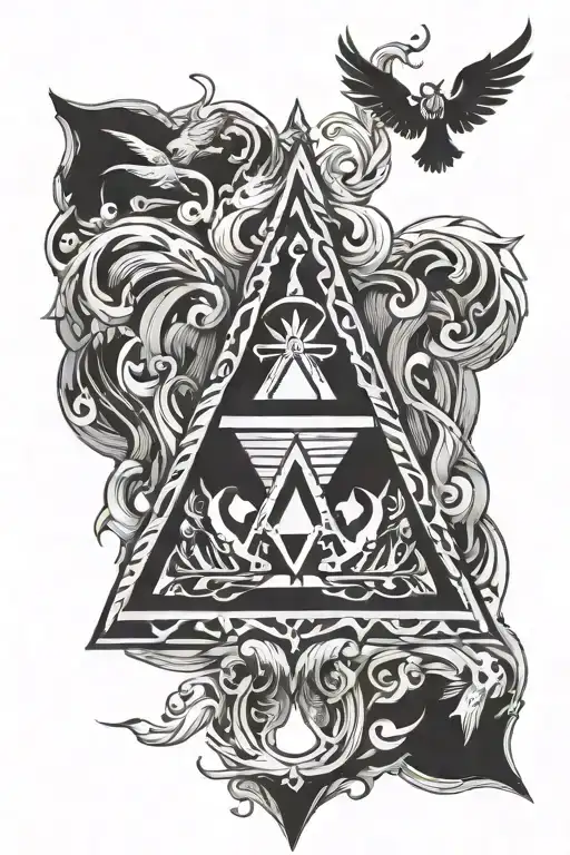 Triangle Zelda Flame Outside Rising Phoenix