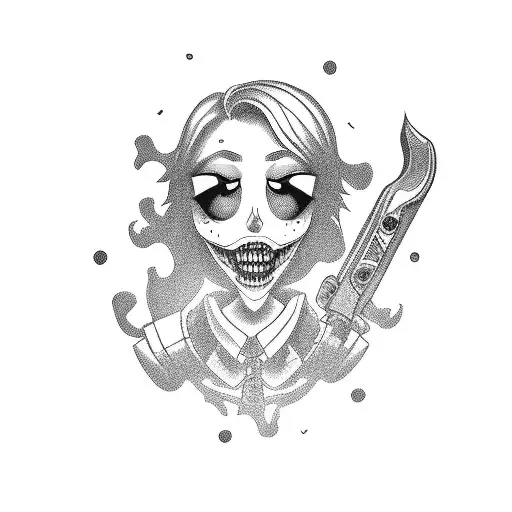 Chikano Clown Money Death Girl With Revolver