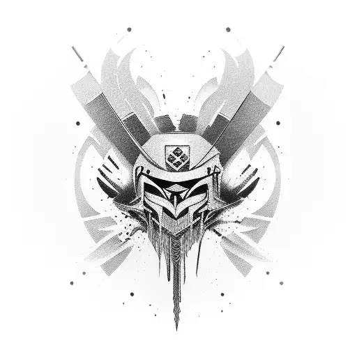 Katana Blade In Detail For A Face