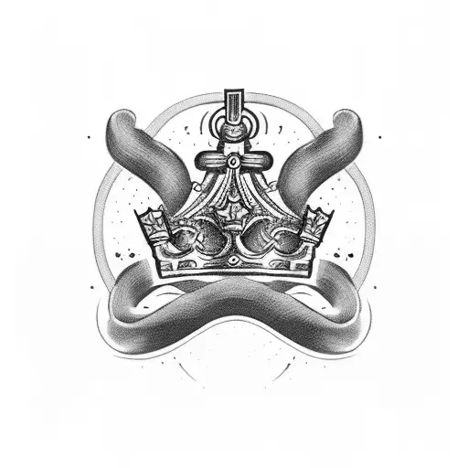 A Crown Intertwined With Greek Mythology Symbols Like A Thunderbolt And A Laurel Wreath