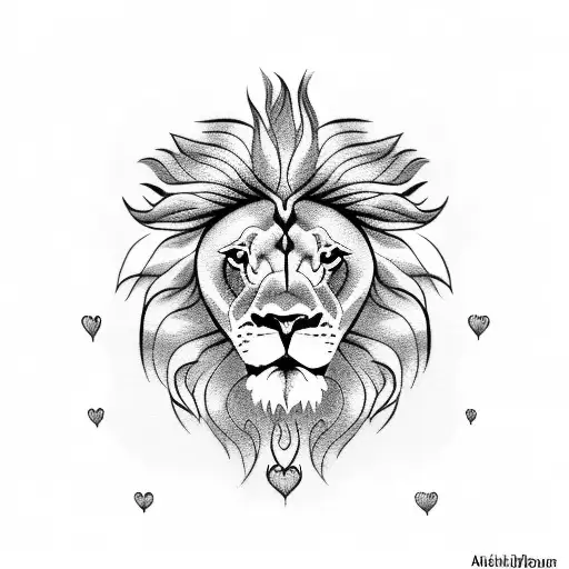Lion And Hearts