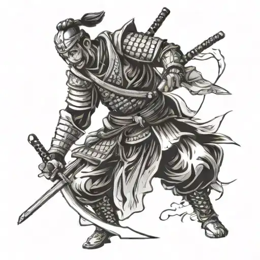 Samurai Ronin Warrior Standing