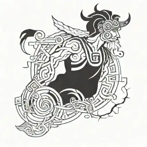 A Modern Abstract Interpretation Of A Greek Mythological Figure