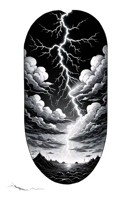 Dark Clouds And Lightning