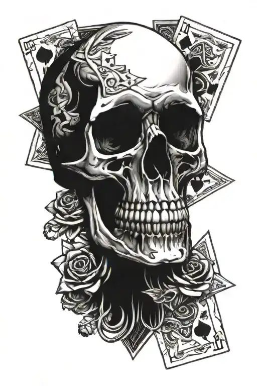 Skull And Deck Of Cards