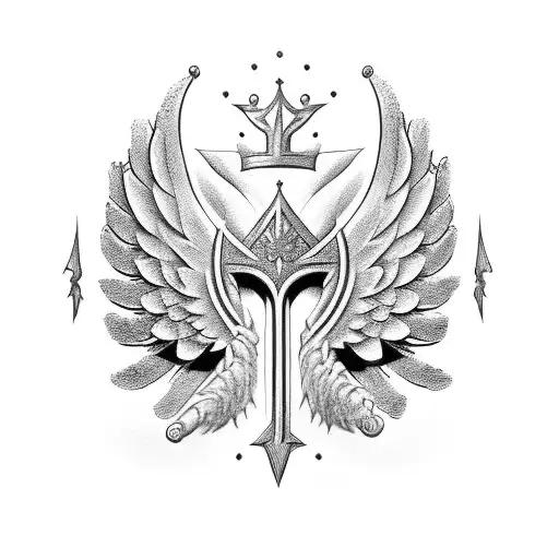 Thorned Crown With Angel Wings