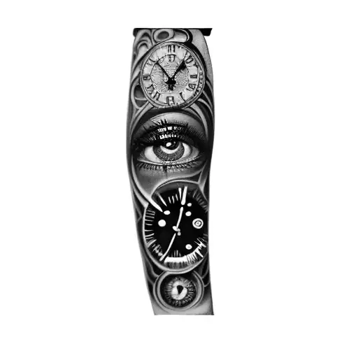 An Eye And A Clock Candles