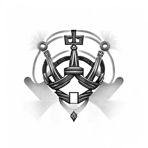 A Crown Intertwined With Greek Mythology Symbols Like A Thunderbolt And A Laurel Wreath