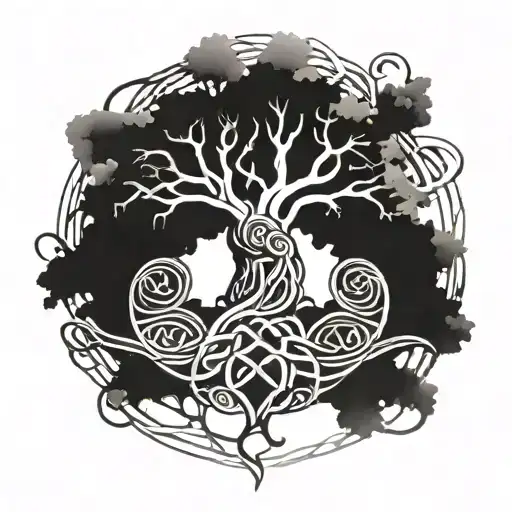 Tree Of Life With Celtic Knot