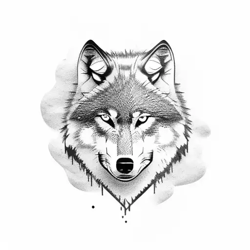Wolf Chest Tattoo Small