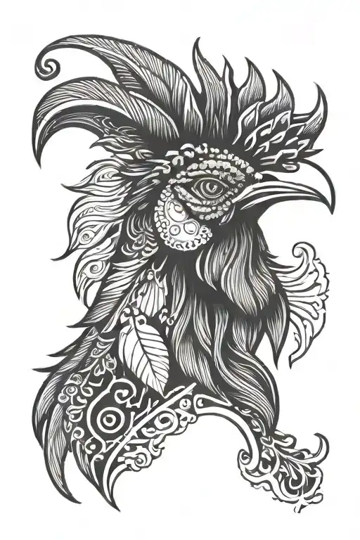 Half Rooster And Half Goat Head