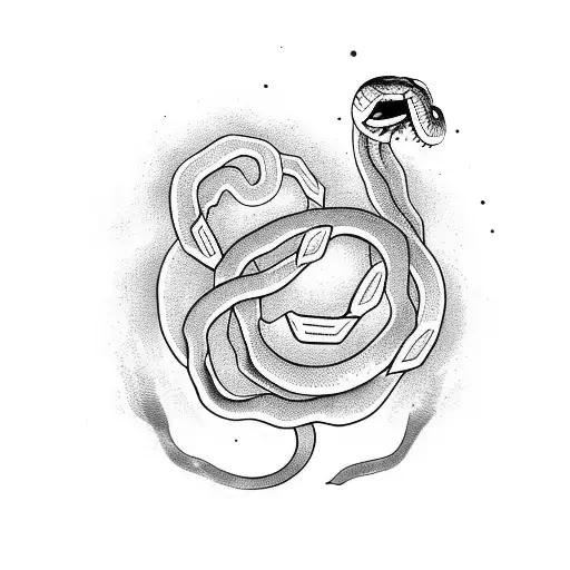 Snake Sleeve Tattoo And A Text That Says Trust