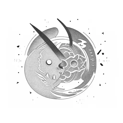 Ripped Vertical Line With The Moon