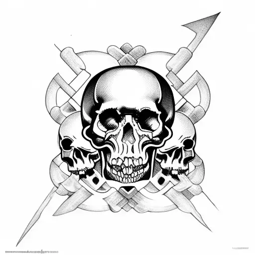 Hourglass With Skulls Inside