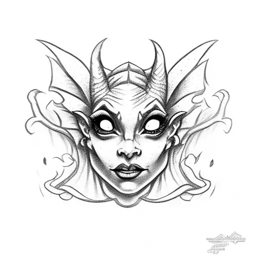 Female Gargoyle On A Ledge Sad