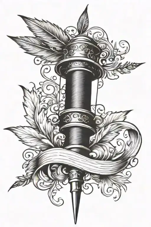 Scroll And Quill Pen