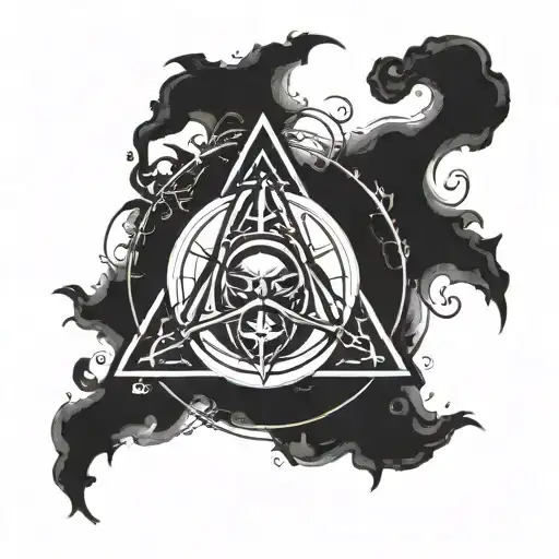 A Mystical Alchemical Symbol Incorporating Elements Of Wicca