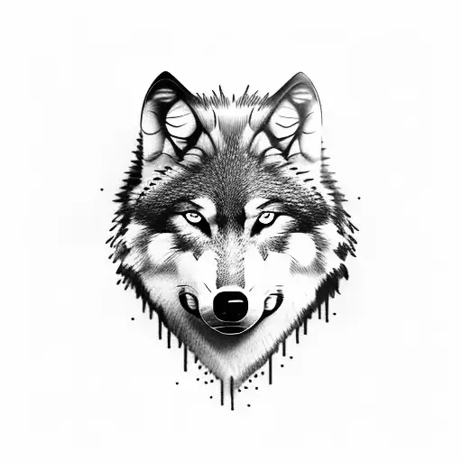 Wolf Chest Tattoo Small